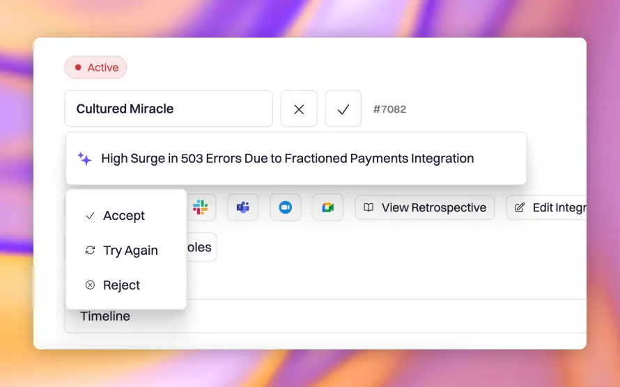 Ask Rootly AI feature