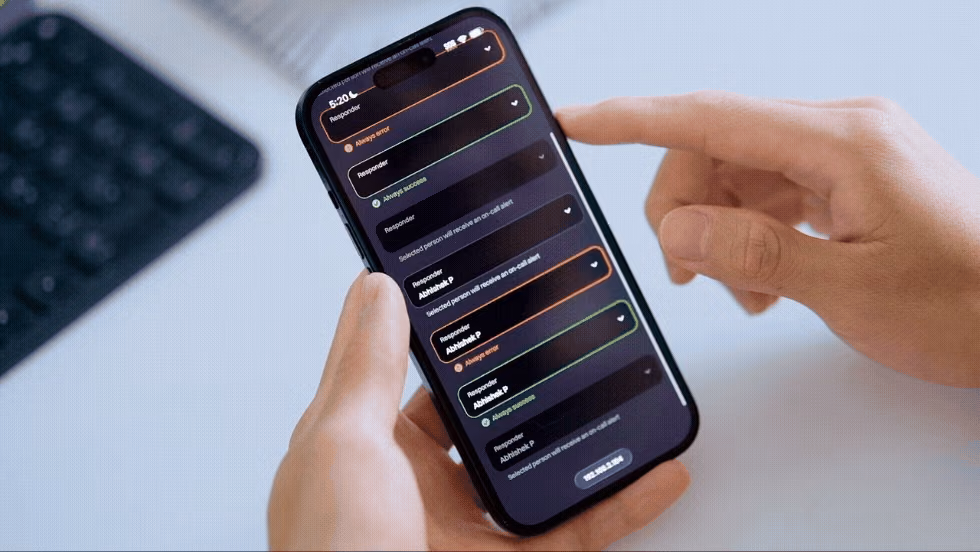 Trying the new form components in a design playground on a phone