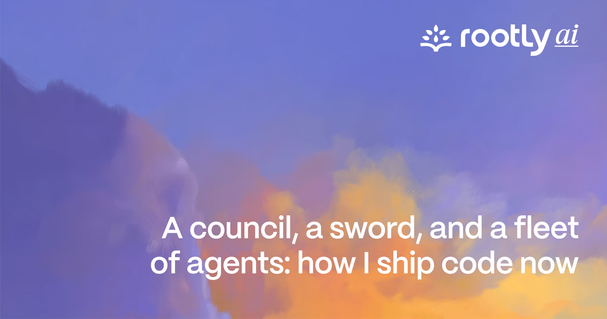 A council, a sword, and a fleet of agents: how I ship code now