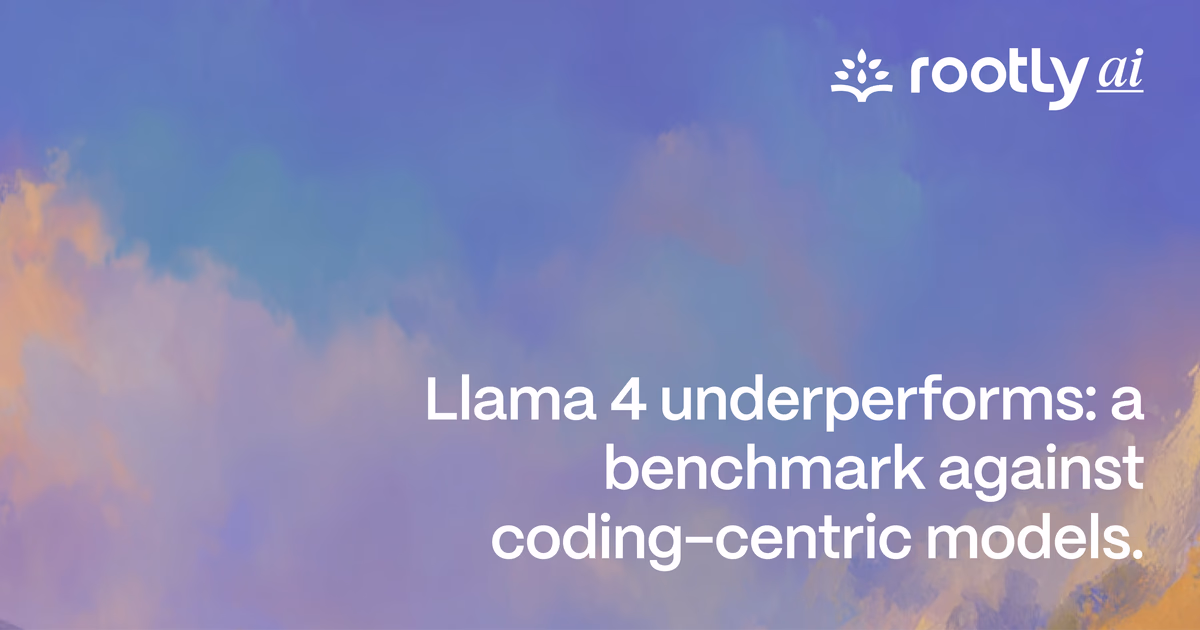Llama 4 Benchmarked Against Coding-Centric Models