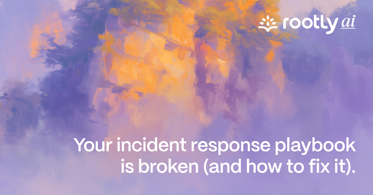 Your Incident Response Playbook is broken (and how to fix it)