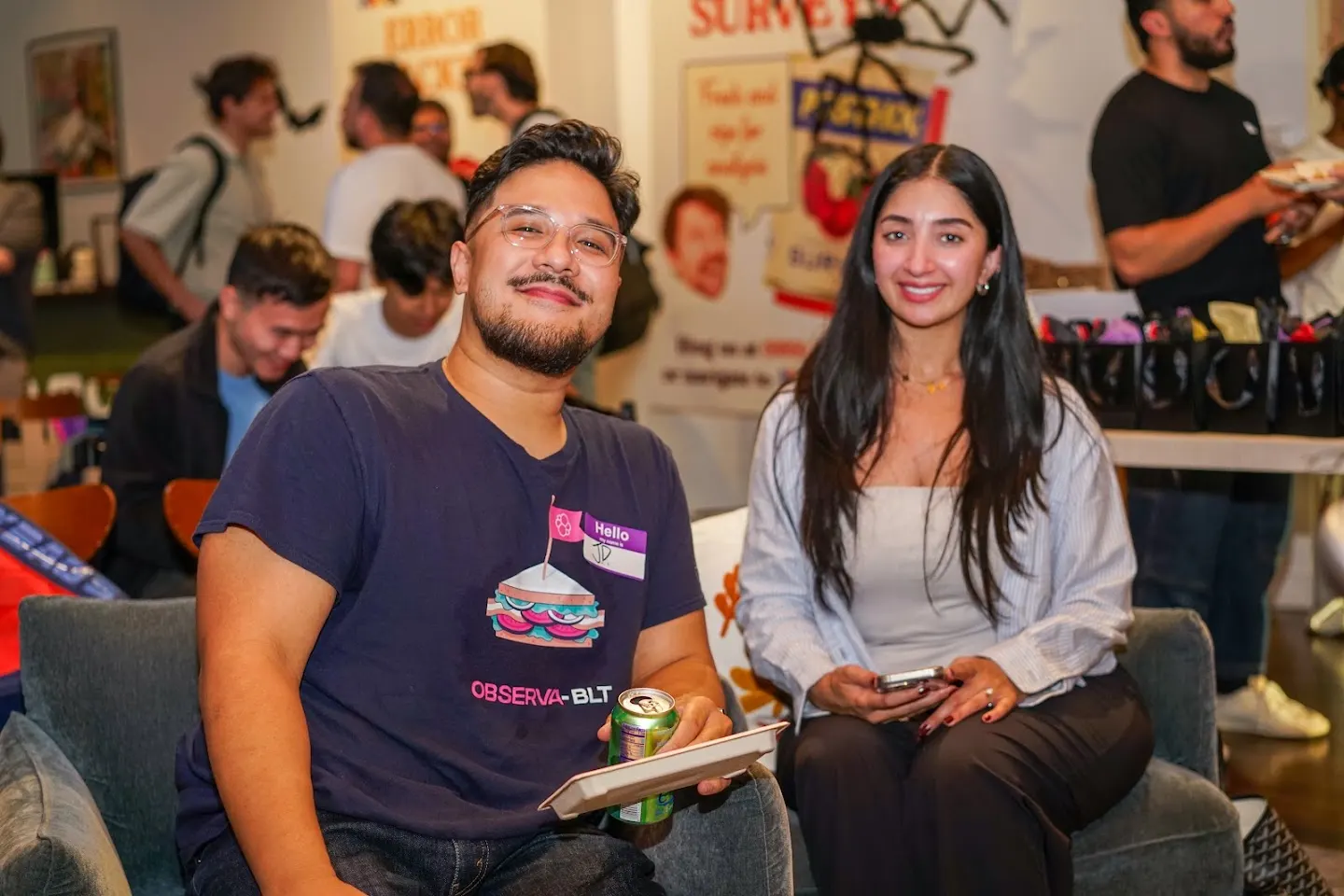 Community members posing together at SF Tech Week 2026 w/ PostHog, Convex, & Elastic (photo 5)