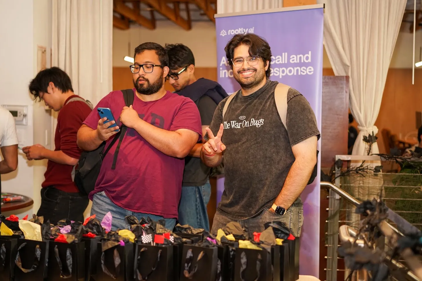 Guests posing together at AI Agents Builder Night