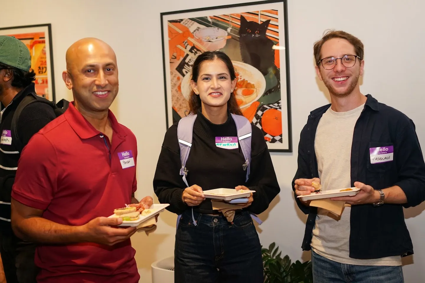 Guests posing together at AI Agents Builder Night