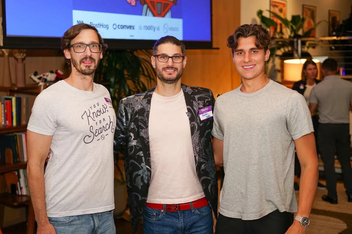 Guests posing together at AI Agents Builder Night