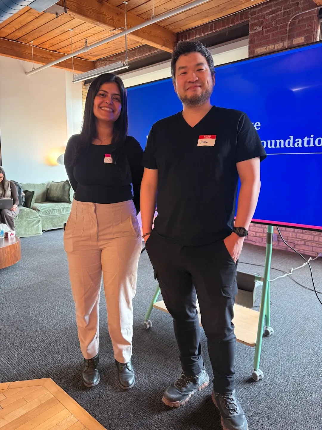 Community members posing together at CNCF Toronto Meetup (photo 3)