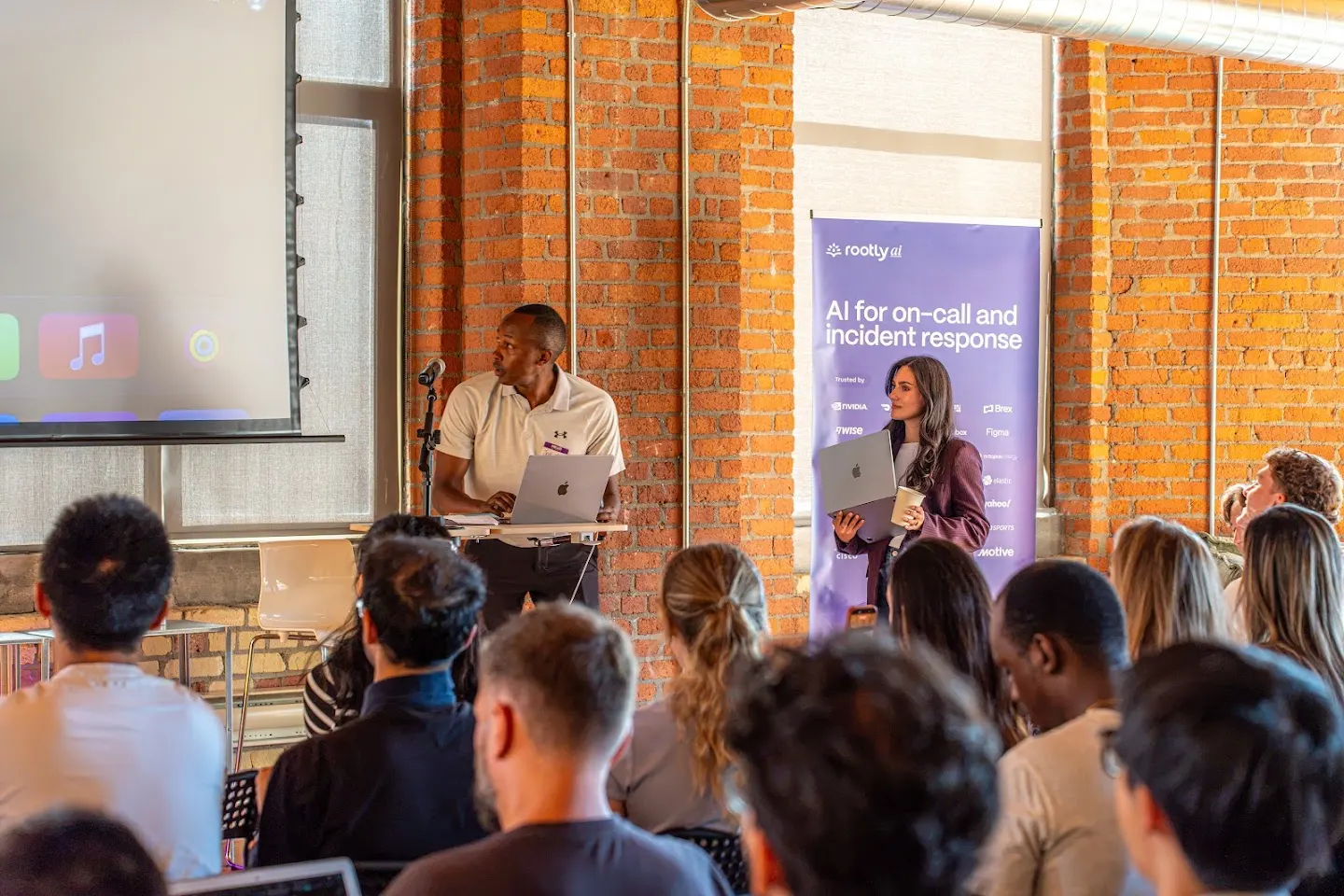 A speaker presenting to the community at Lovable (Toronto Meetup) (photo 4)