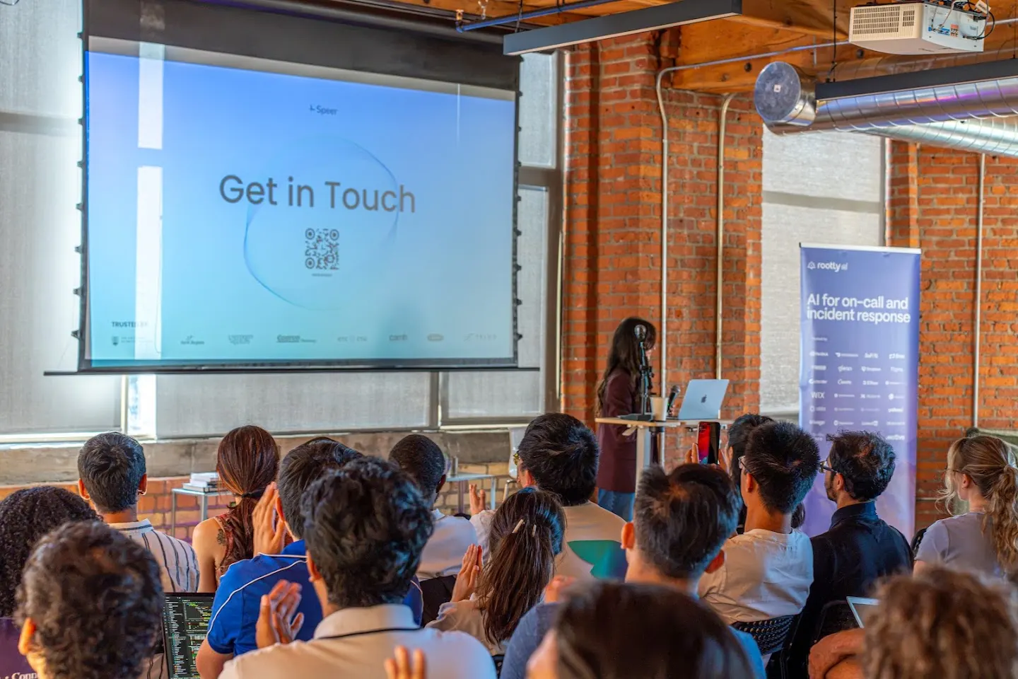 A speaker presenting to the community at Lovable (Toronto Meetup) (photo 5)