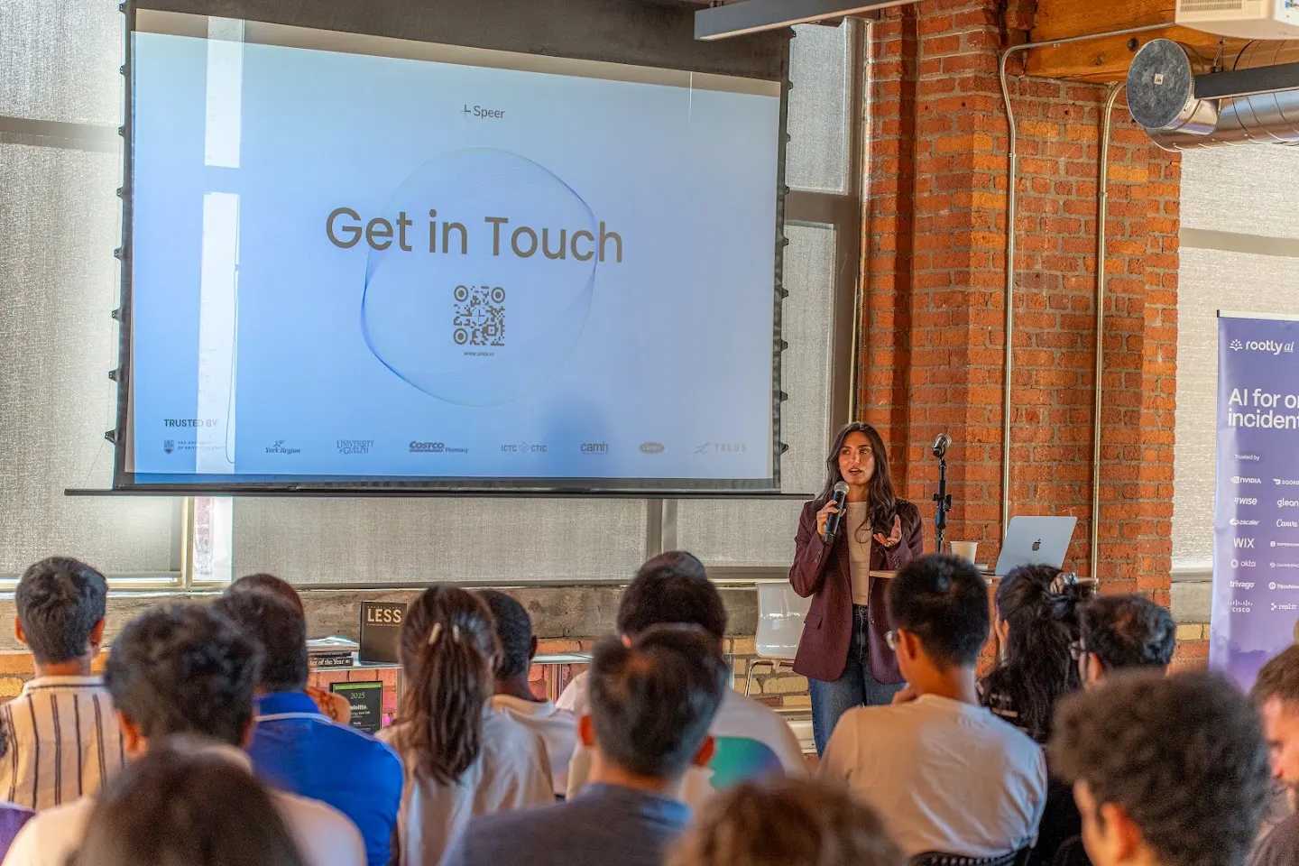 A speaker presenting to the community at Lovable (Toronto Meetup) (photo 6)