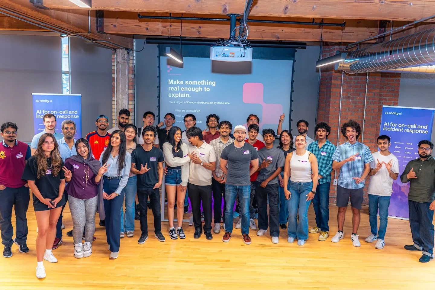 Community members posing together at Replit Meetup (Toronto) (photo 1)