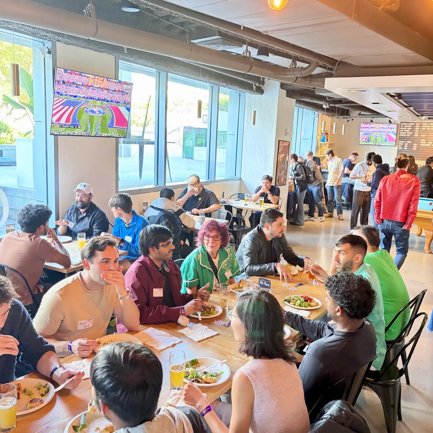 The audience gathered for the event at World Cup Viewing (photo 3)