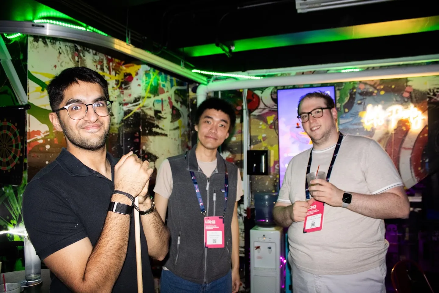 Guests posing together at the LeadDev NYC After-Hours gathering