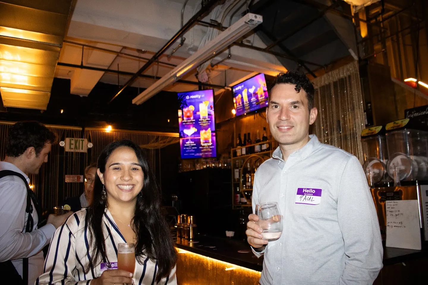 Guests chatting in the bar at LeadDev NYC After-Hours