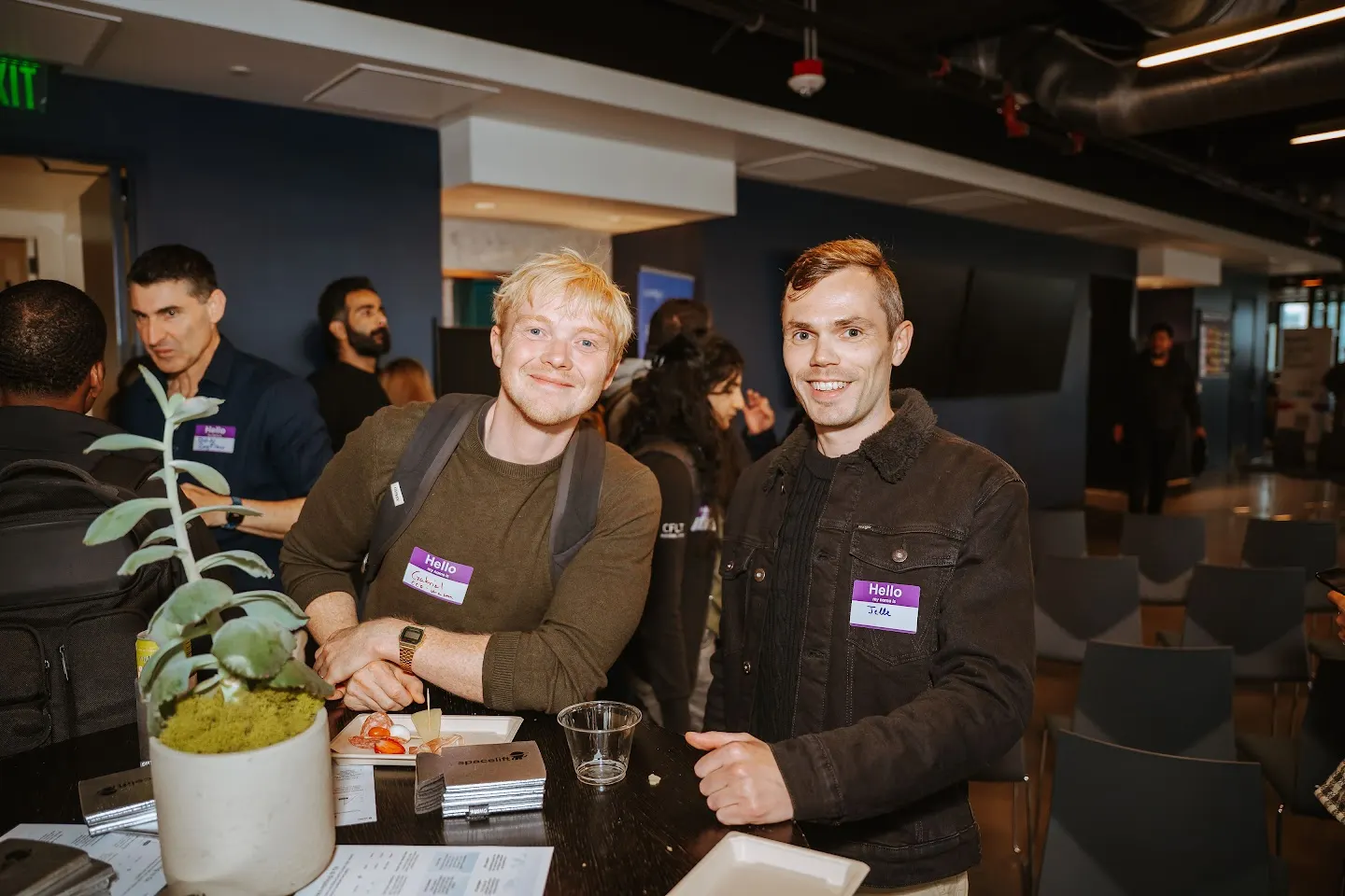 Community members posing together at SF Rooftop Tech Mixer & Demo Night at SVB (photo 4)