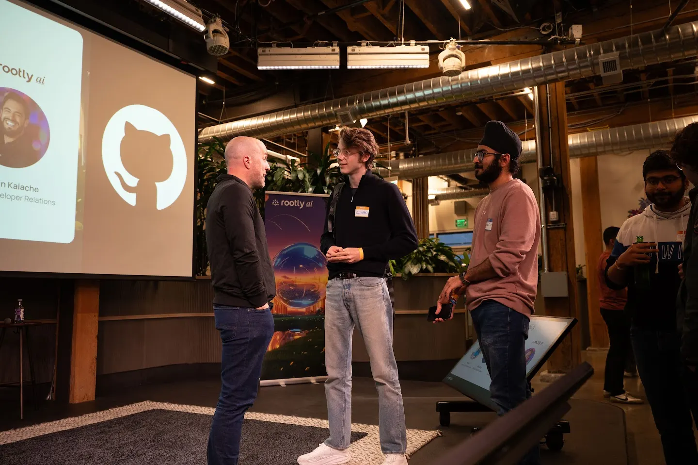 A speaker presenting to the community at Rootly AI Labs @ GitHub SF (photo 8)