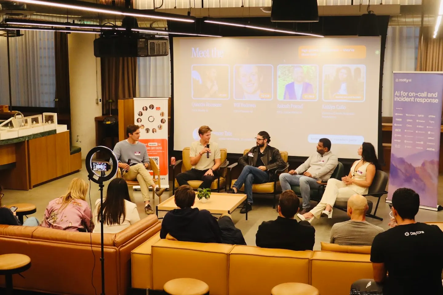 A speaker presenting to the community at SF Meetup w/ YC Founders (photo 2)