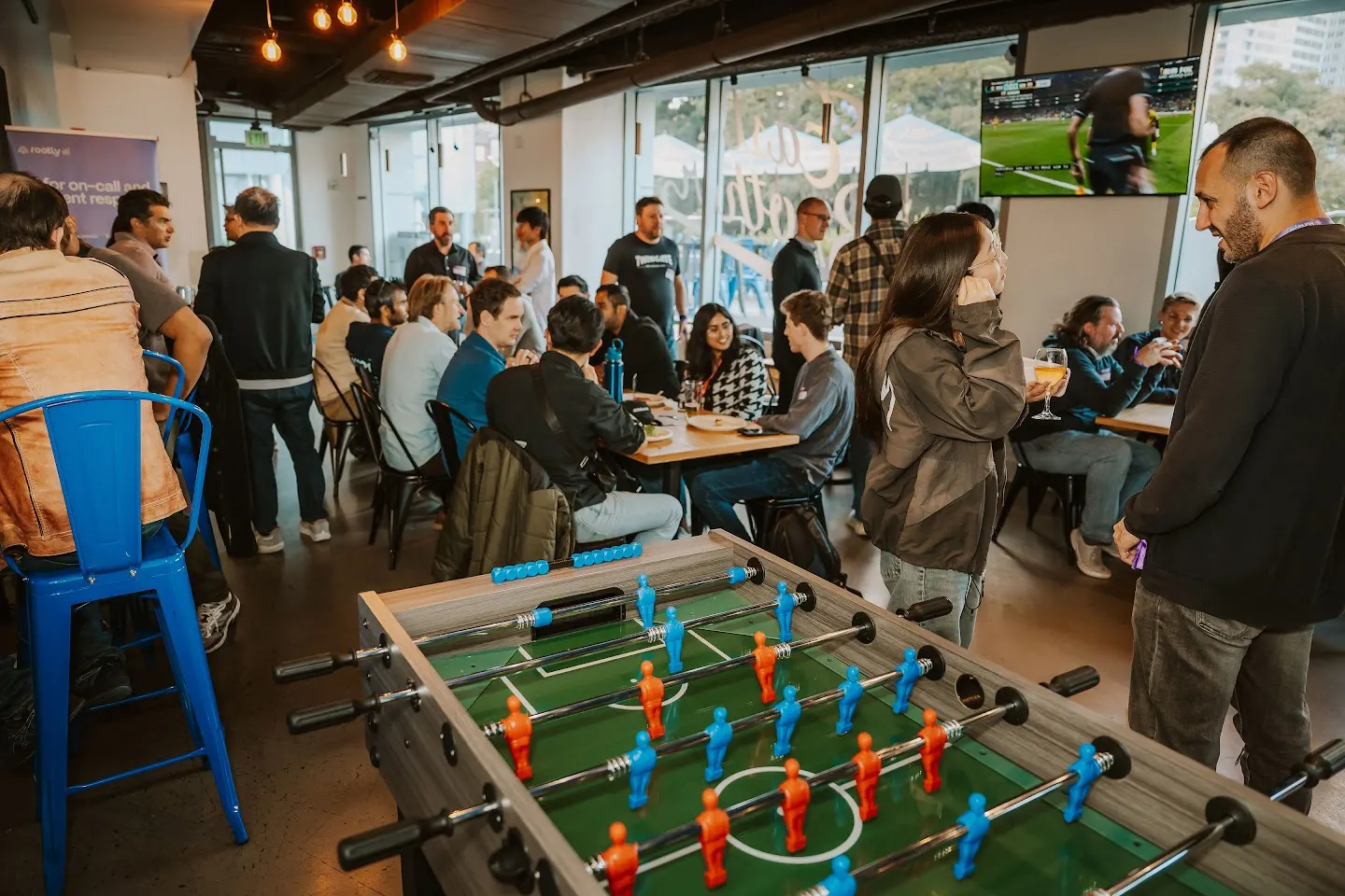 The audience gathered for the event at Rootly - AI Engineer World's Fair Social w/ Mezmo, Twingate, Respan, & Echo (photo 3)