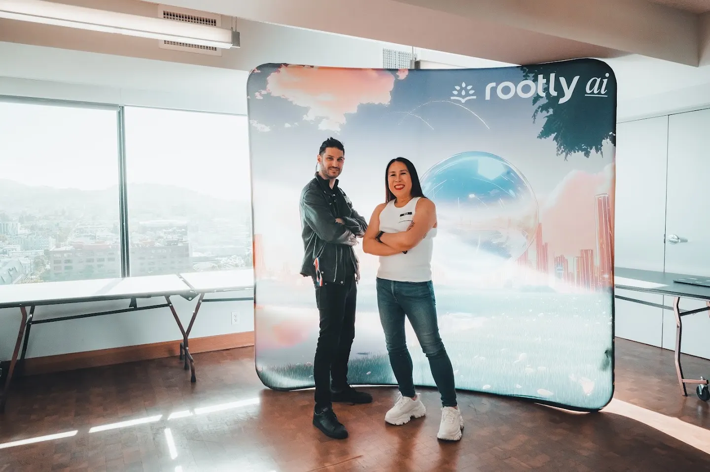 Community members posing together at Rootly AI Meetup DevTools Demo Night (photo 4)