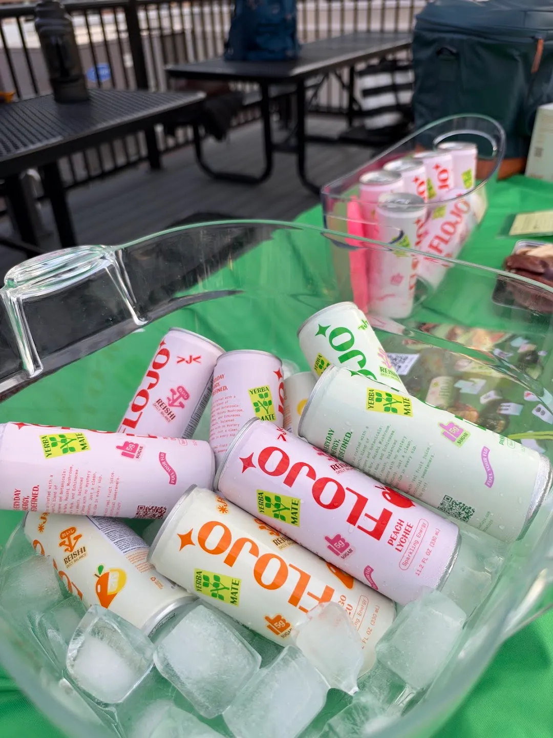 FLOJO drinks at the Toronto rooftop yoga gathering