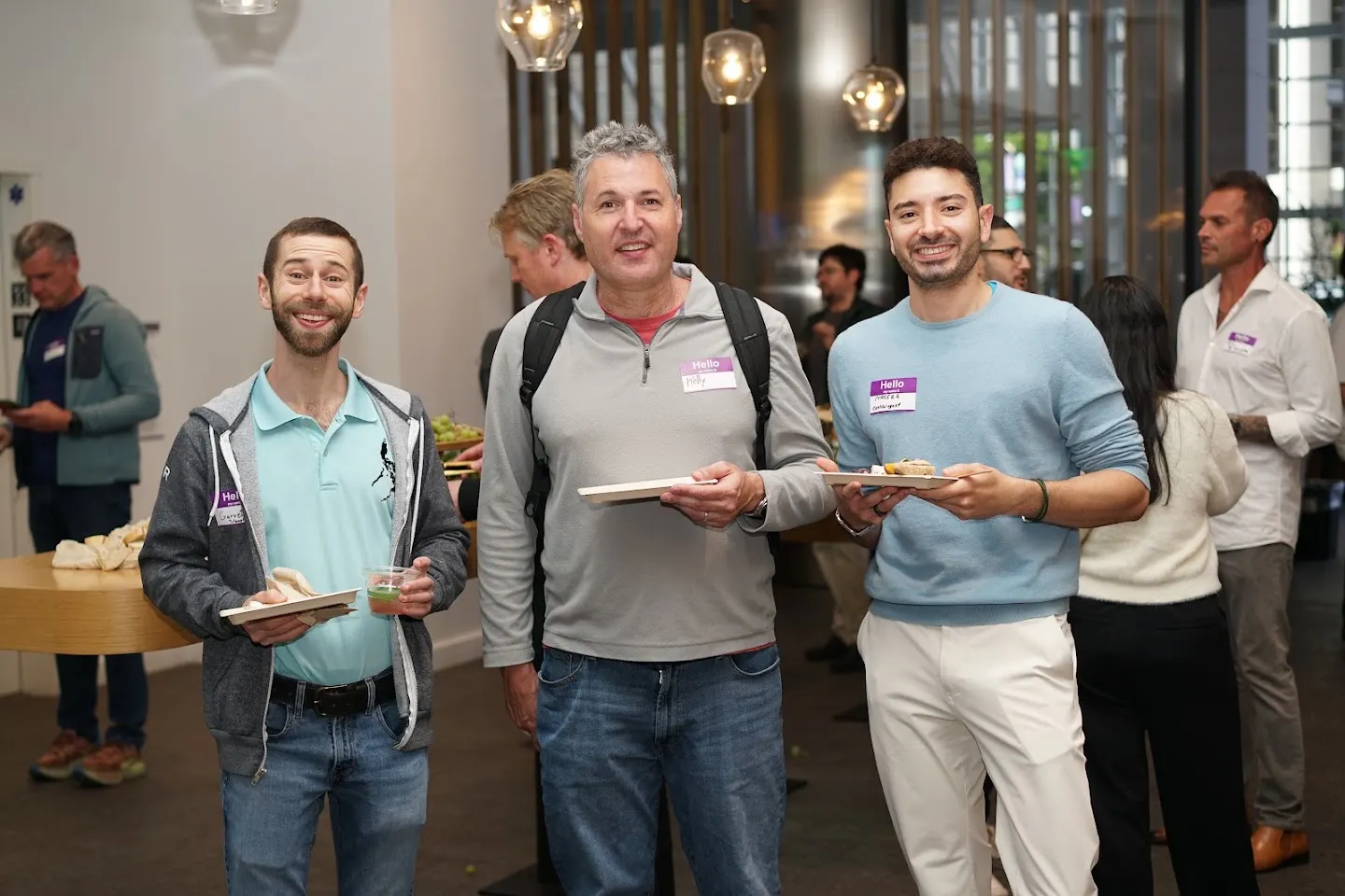 Community members posing together at BYOC Meetup w/ Twingate (photo 7)