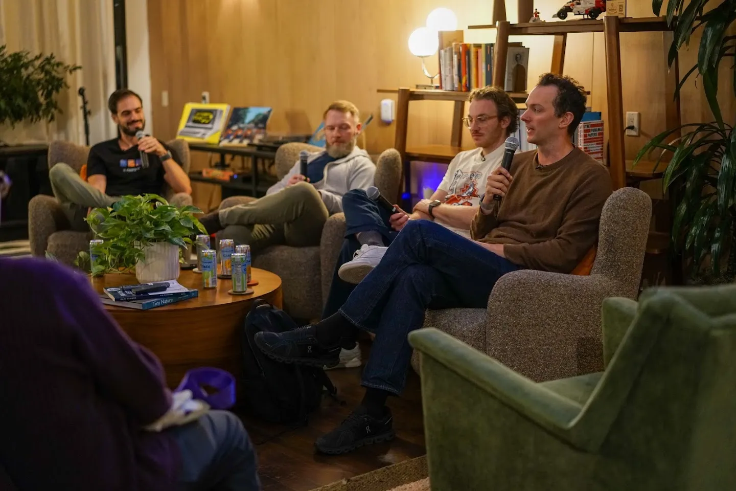 A panelist speaking into a microphone during the agents discussion