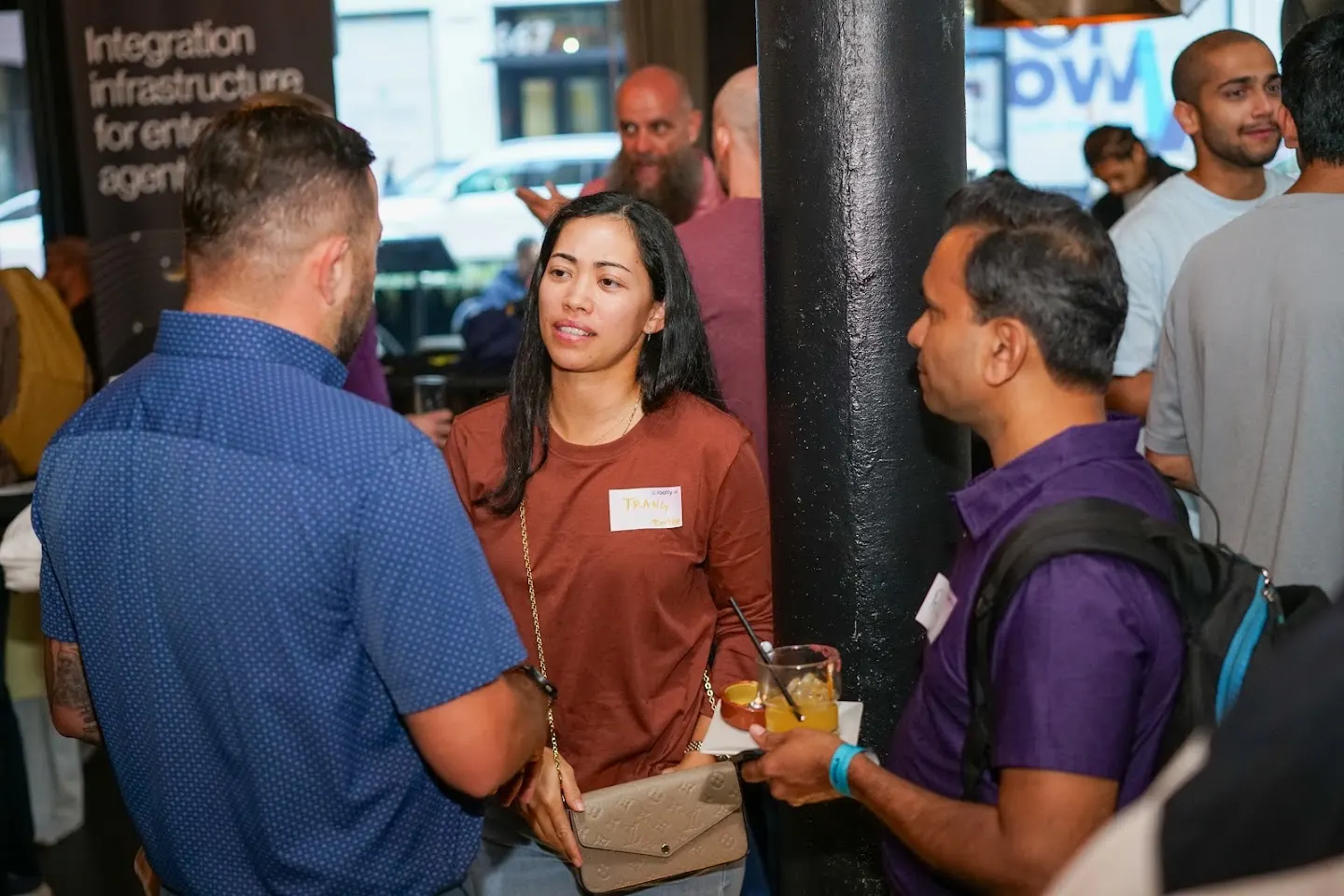 Attendees chatting and connecting at SF Tech Week 2026 w/ Ampersand, Gauge, & Sentient Foundation (photo 2)