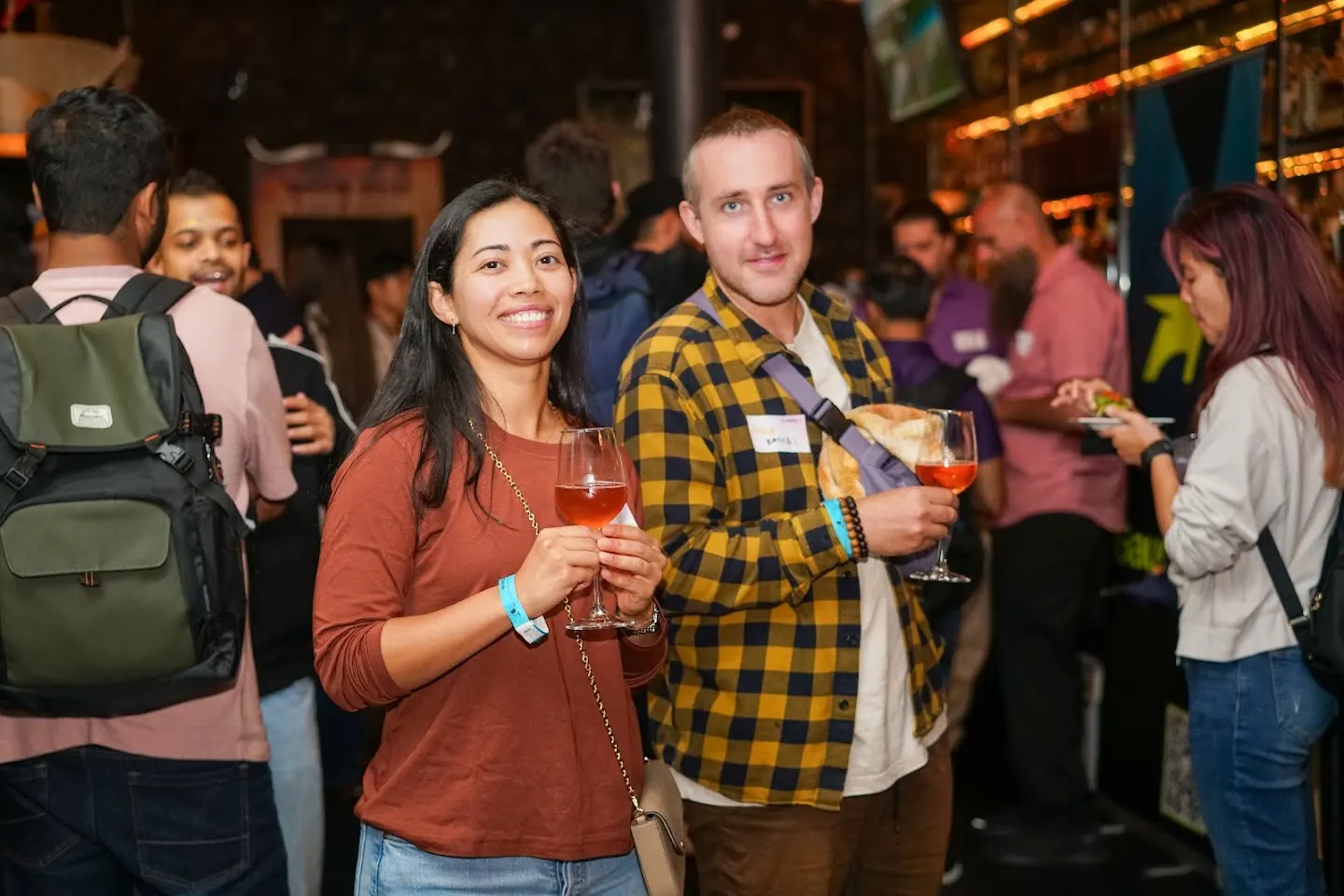 Community members posing together at SF Tech Week 2026 w/ Ampersand, Gauge, & Sentient Foundation (photo 5)