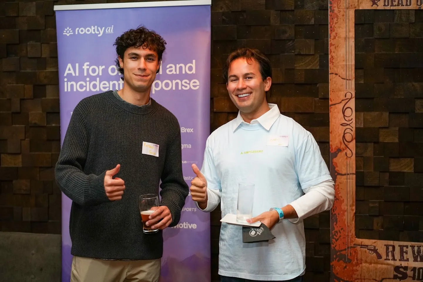 Guests posing together with drinks at Twilight in Novela