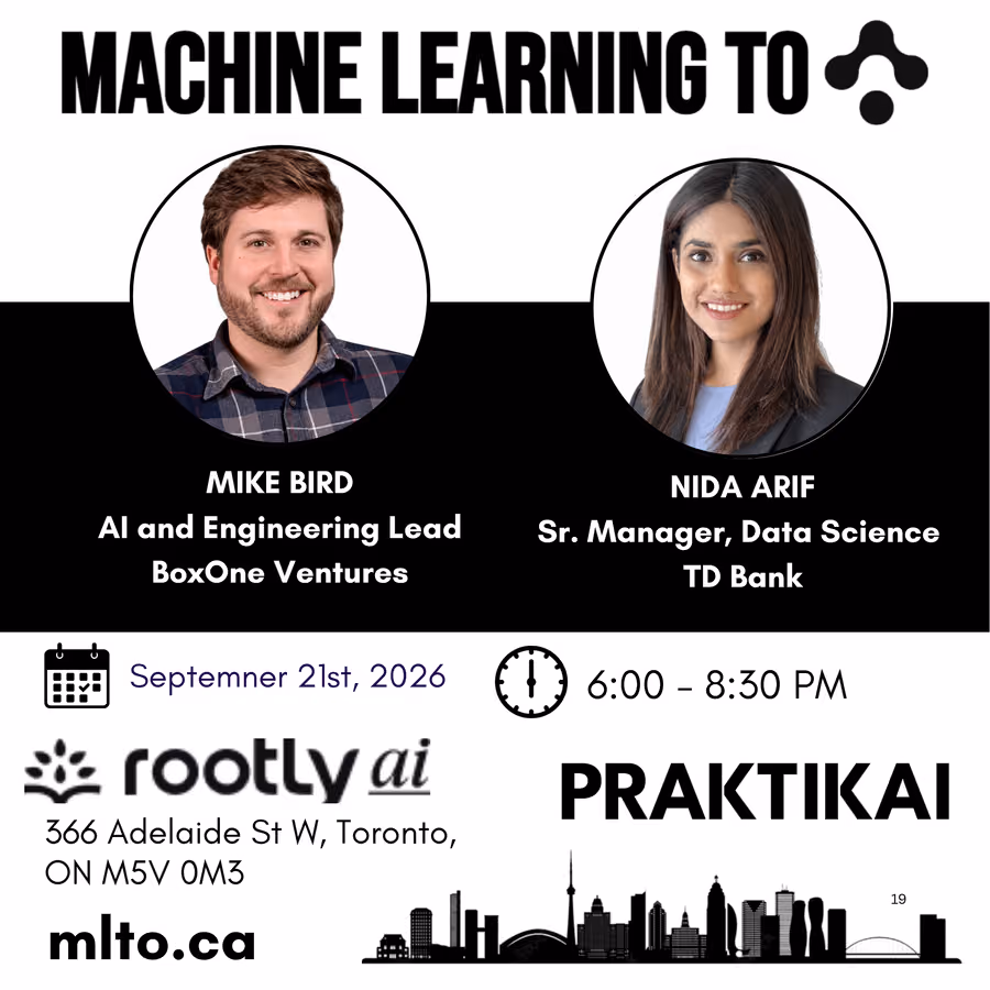 Machine Learning Toronto - MLTO Q4 2026 event artwork