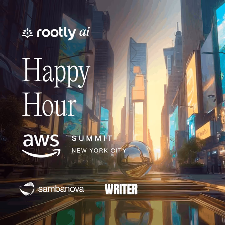 AWS Summit NYC Happy Hour w/ Rootly, SambaNova Systems, Writer, & More event artwork