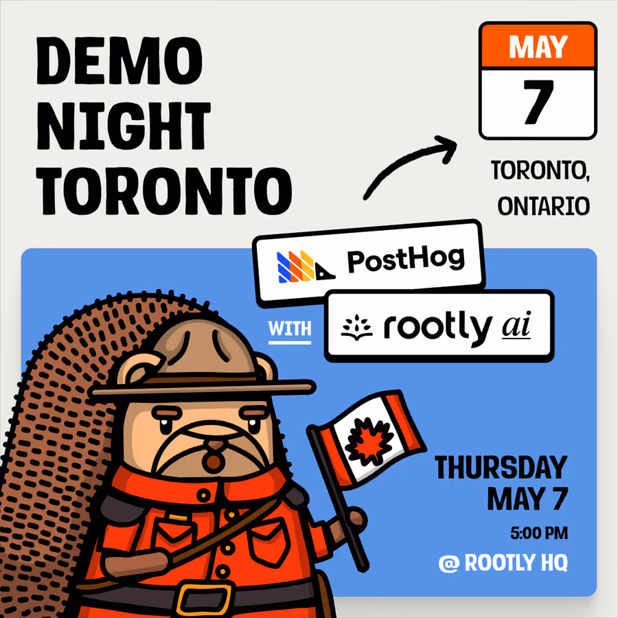 Demo Night Toronto w/ PostHog and Rootly AI event artwork