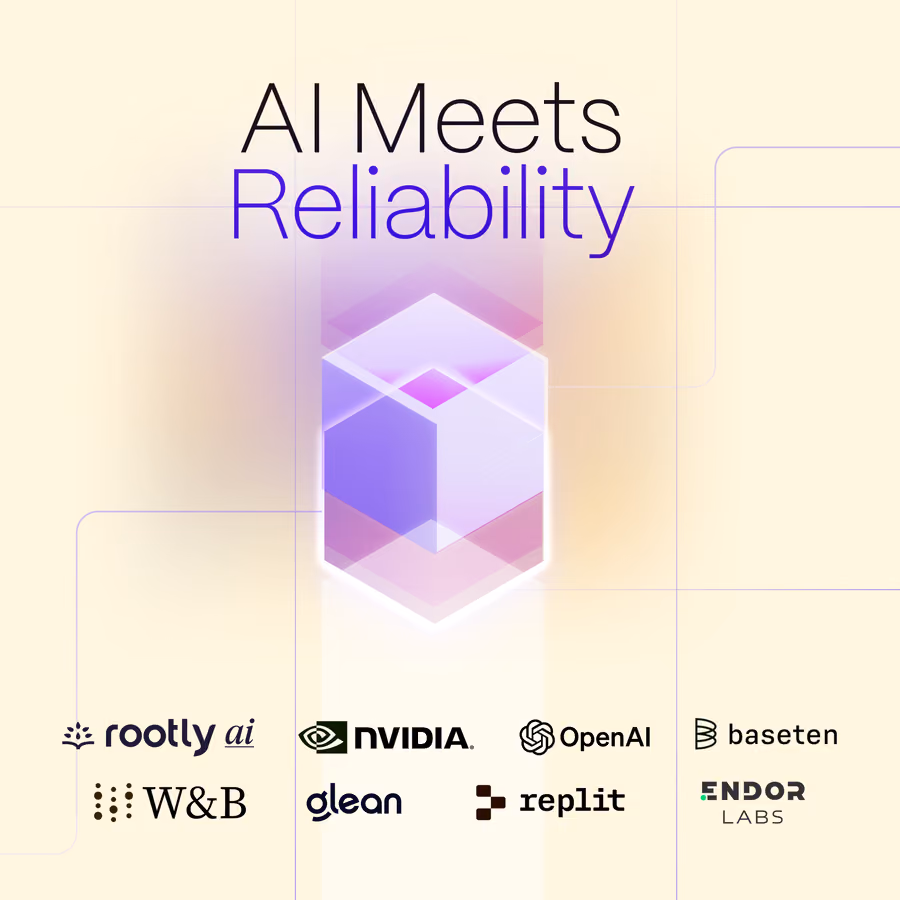 AI Meets Reliability w/ Rootly AI, NVIDIA, Baseten, OpenAI, Replit, Glean, Weights & Biases, & More! event artwork