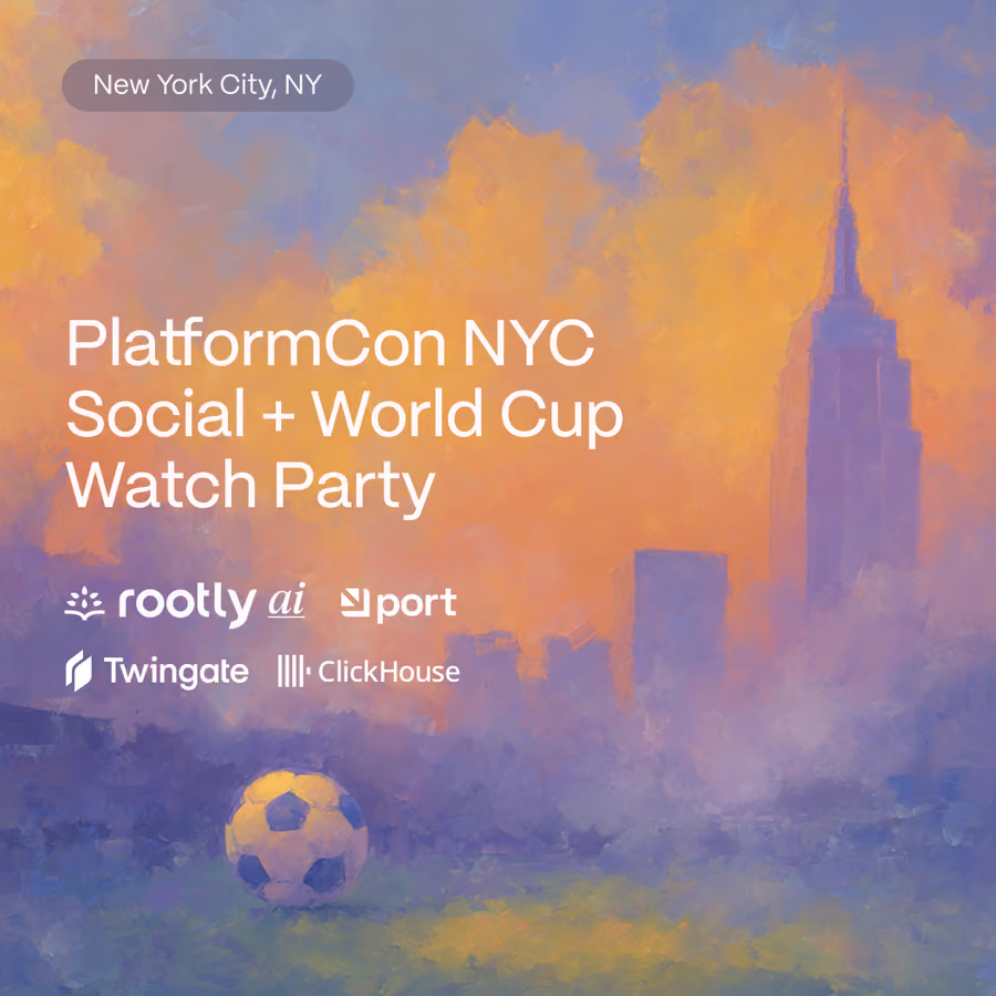 PlatformCon NYC Social w/ Rootly AI, Twingate, Port, ClickHouse, & More! event artwork