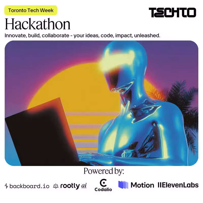 Promotional artwork for TechTO Hackathon