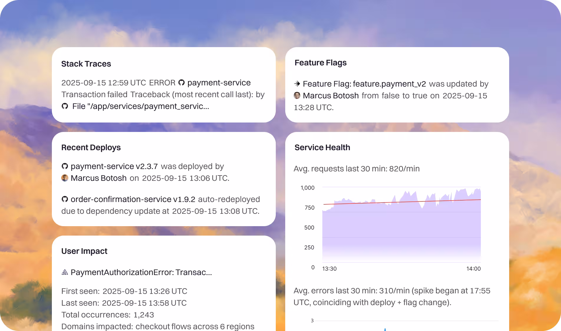 Rootly AI SRE gathering alerts, recent deploys and related past incidents into one investigation