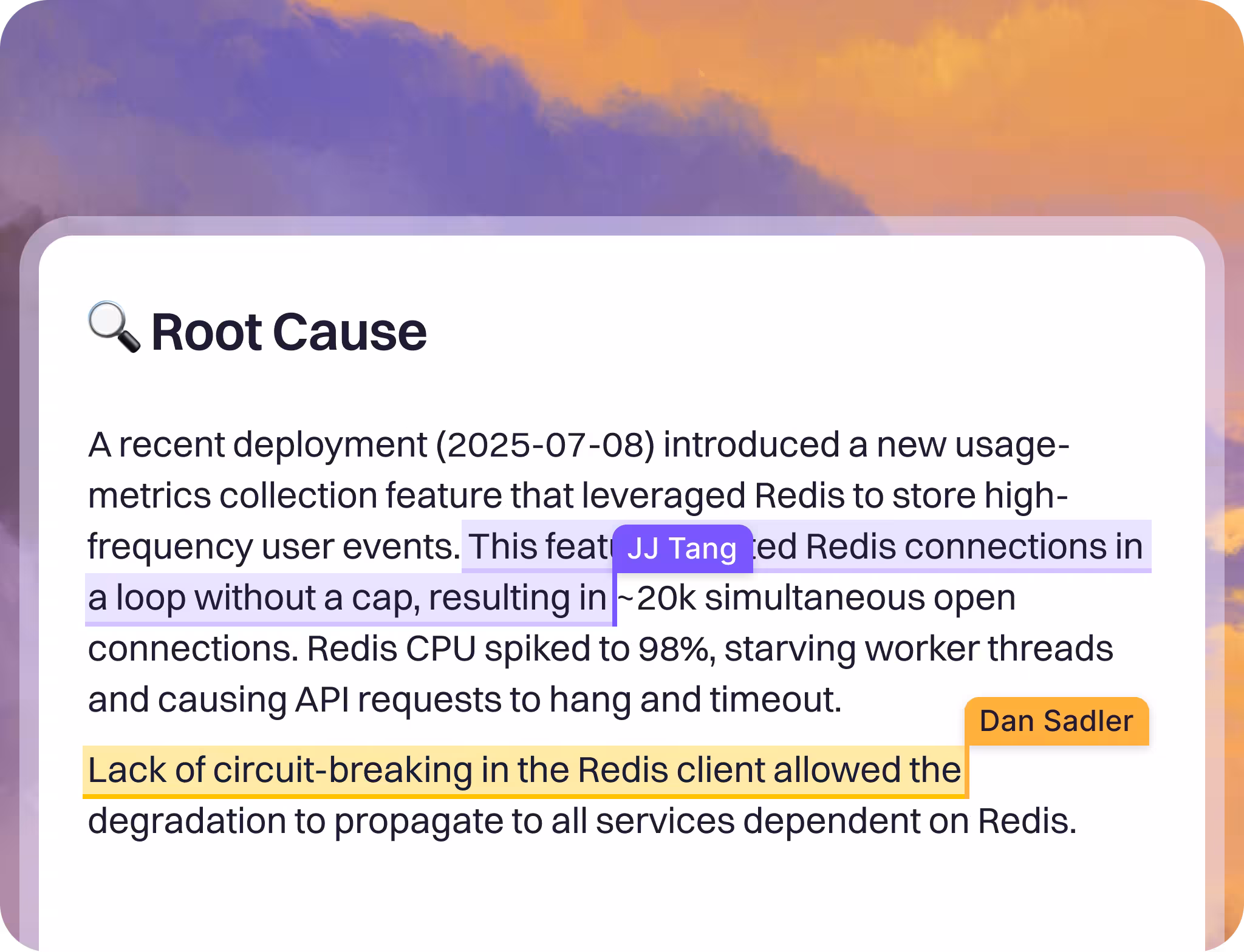 Several people editing one retrospective document at the same time