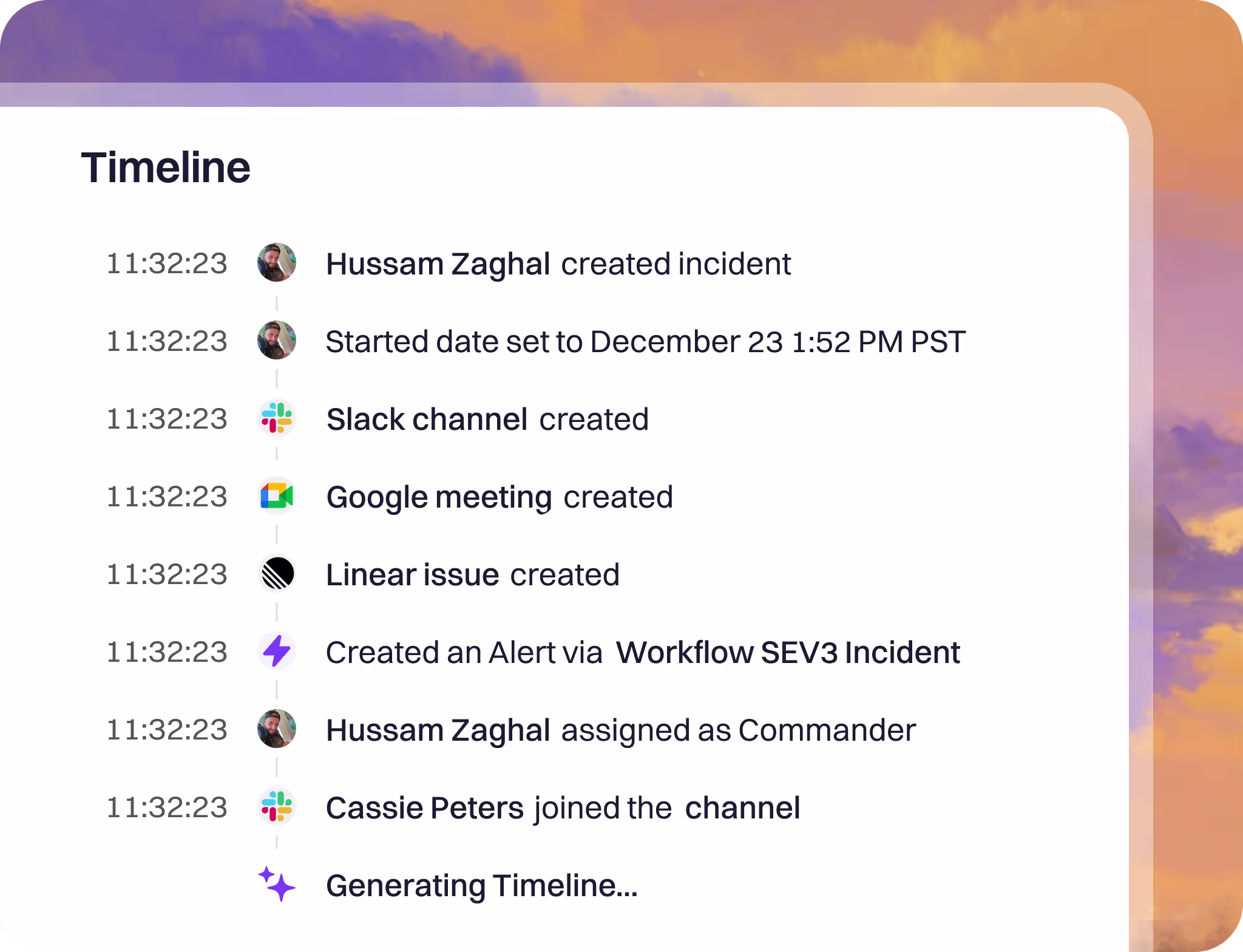A retrospective pre-filled from the incident timeline, with every action captured