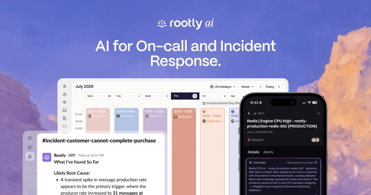Rootly's website preview